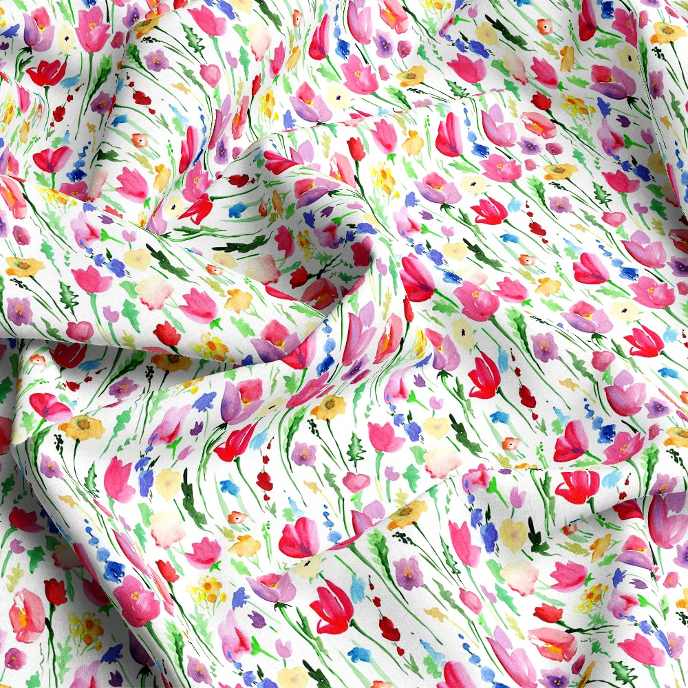 Fresh Watercolor Liberty Floral – Custom Print Fabrics