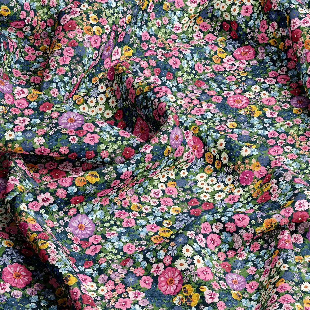 Tiny Detailed Watercolor Liberty Floral – Custom Print Fabrics
