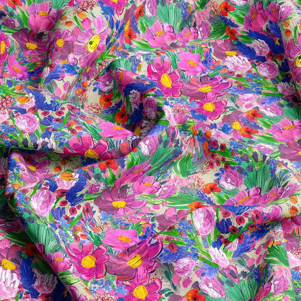 Free Spirited Purple Liberty Floral – Custom Print Fabrics