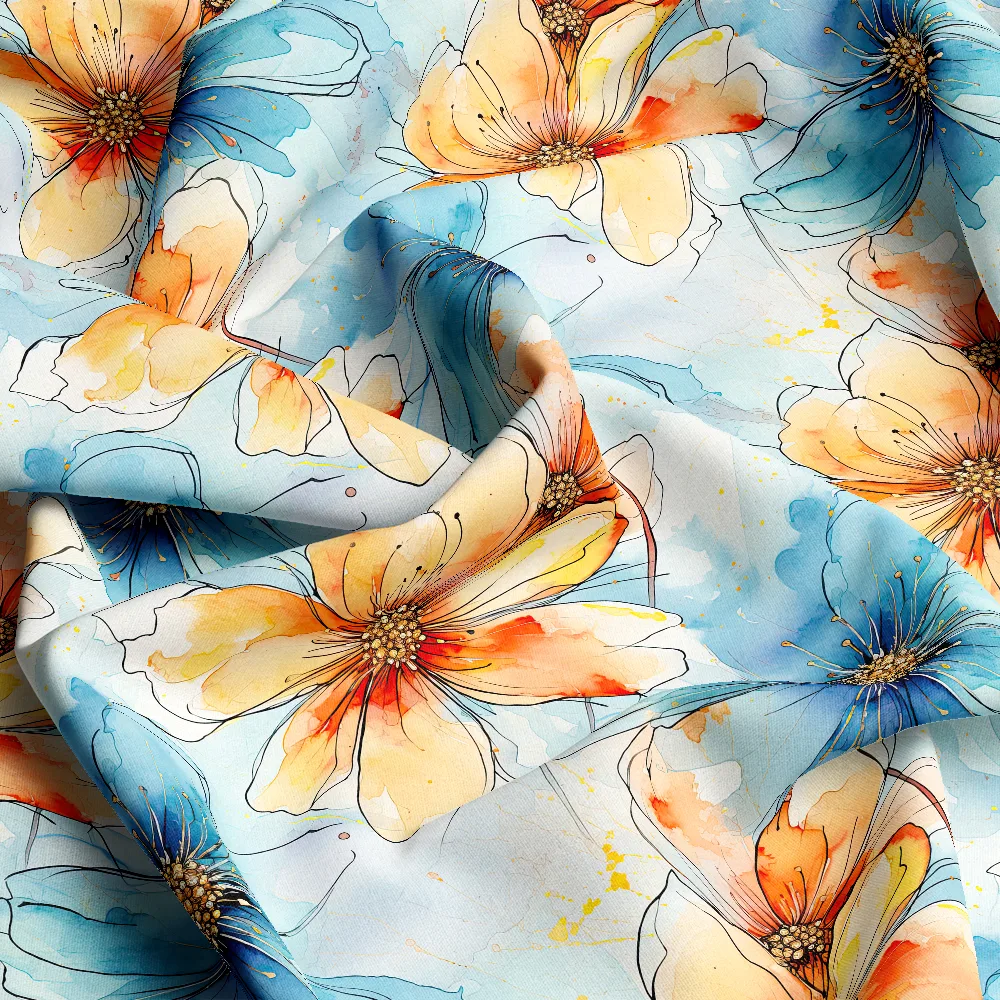 Vintage Watercolor Liberty Floral – Custom Print Fabrics