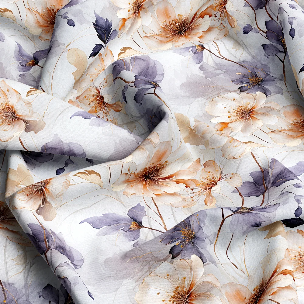 Abstract Vintage Watercolor Liberty Floral – Custom Print Fabrics
