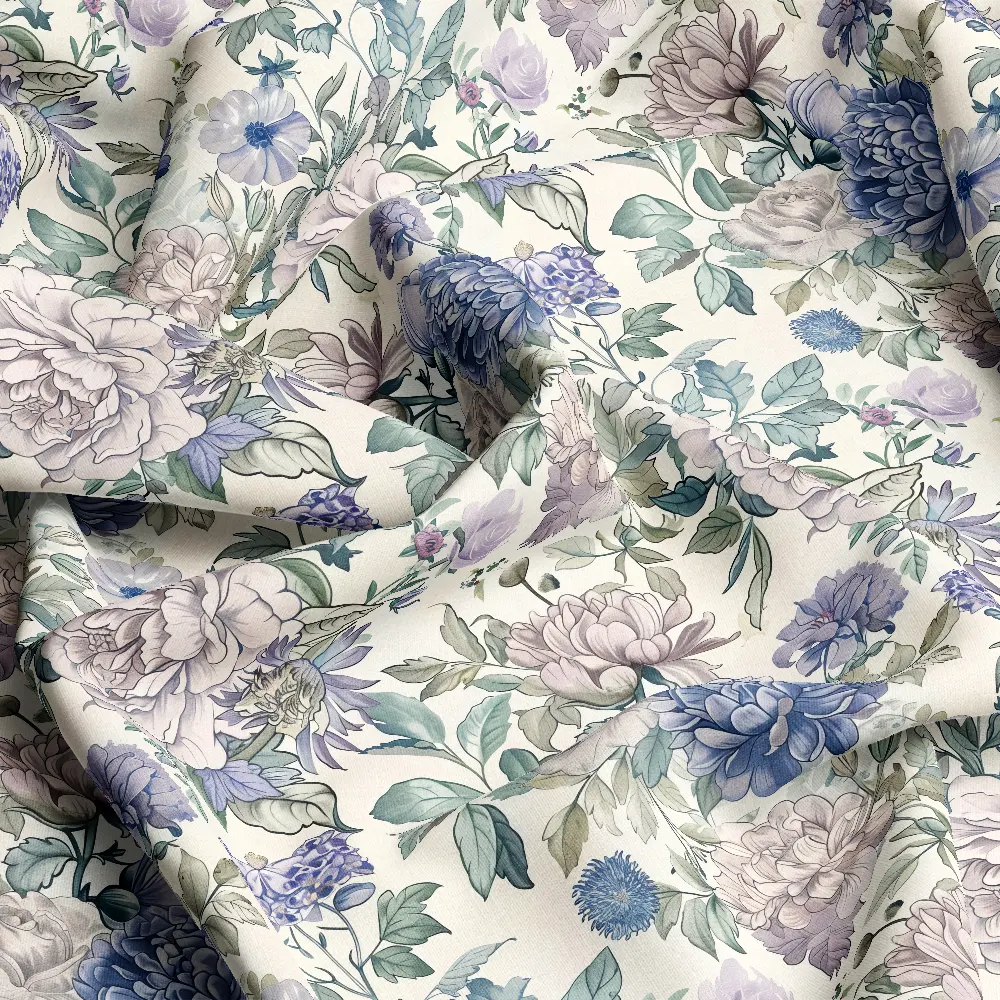 Vibrant Watercolor Blooming Floral – Custom Print Fabrics