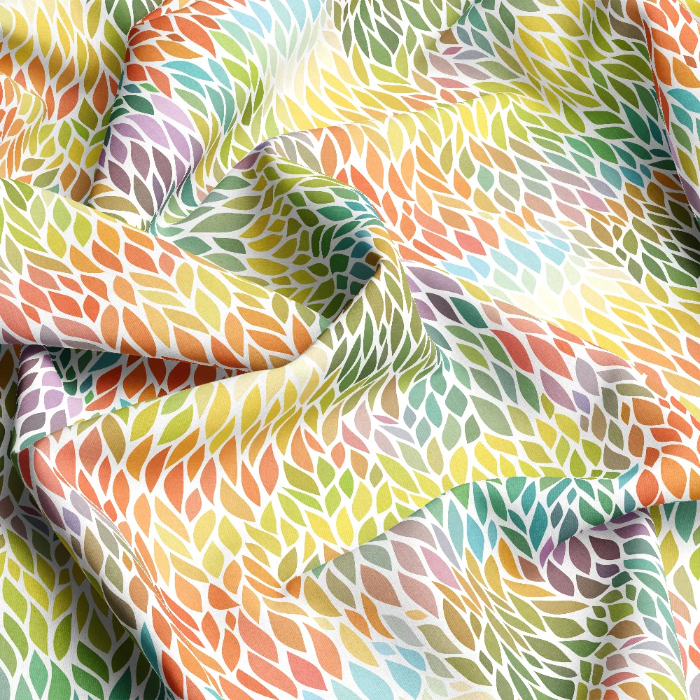 Colorful Vintage Leaves Liberty Floral – Custom Print Fabrics