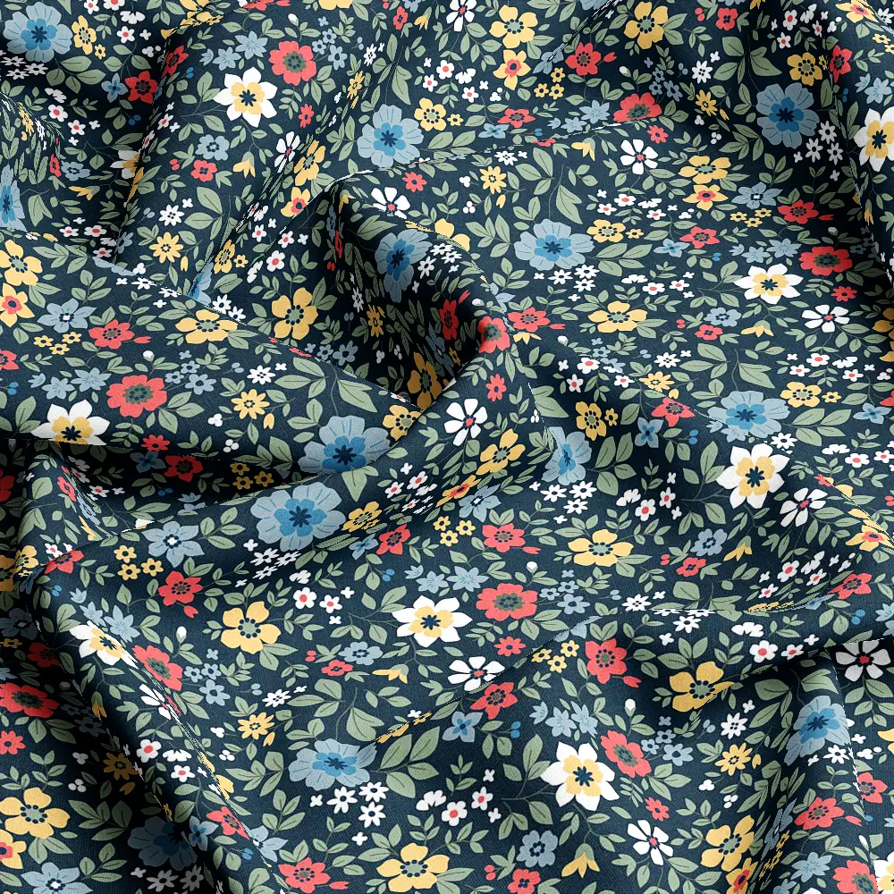 Tranquil Natural Liberty Floral – Custom Print Fabrics