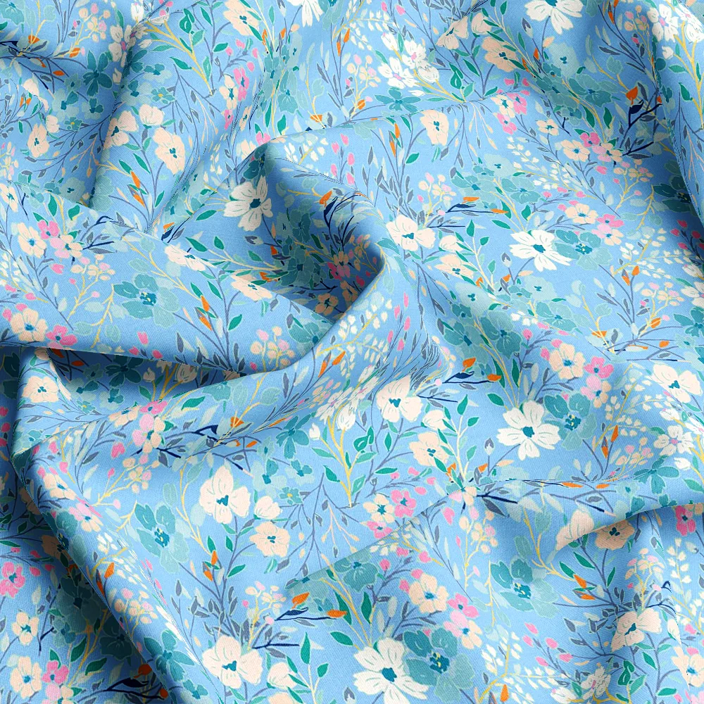Tranquil Harmony Liberty Floral – Custom Print Fabrics