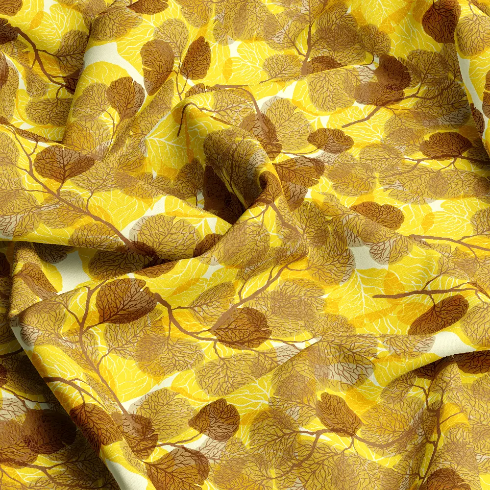 Layered Vibrant Vintage Natural Leaf Liberty Floral – Custom Print Fabrics