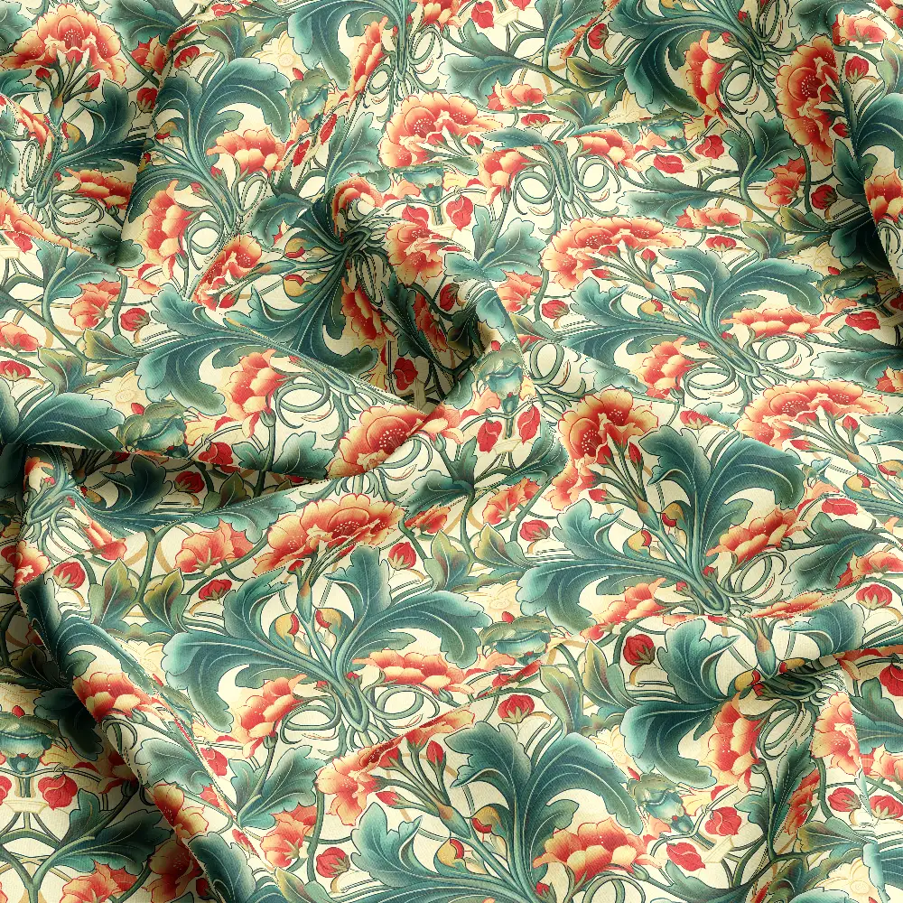 Vintage Art Nouveau Floral – Custom Print Fabrics