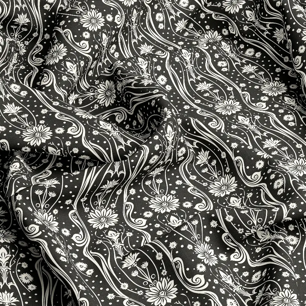 Natural White Liberty Floral – Custom Print Fabrics