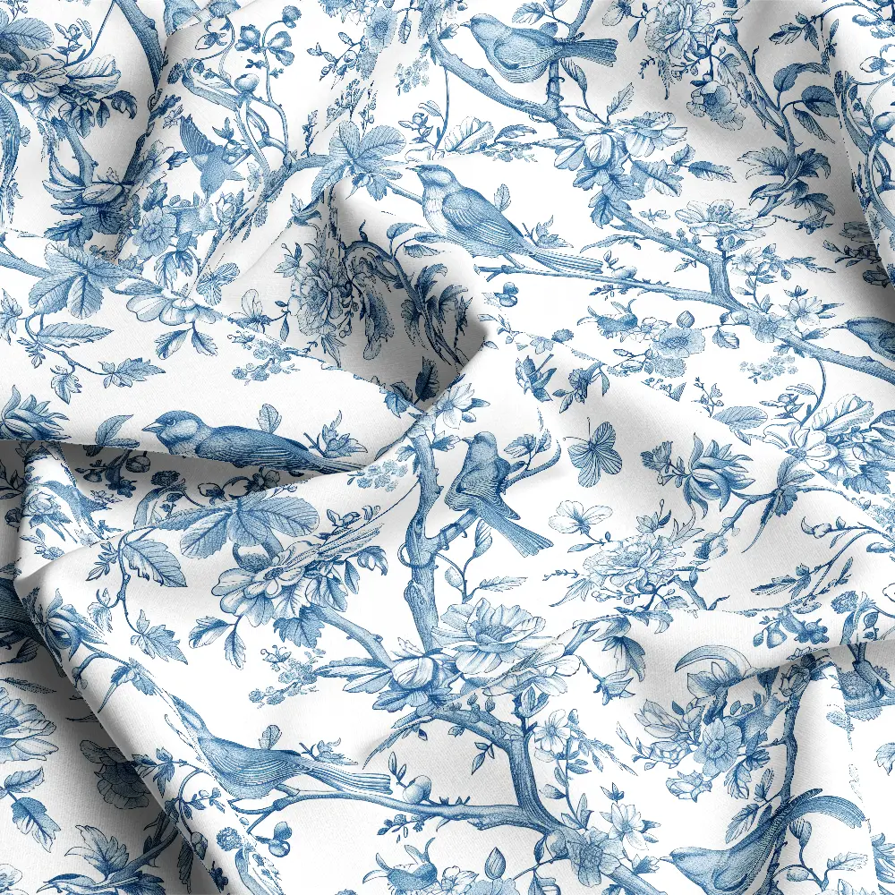 Vintage Bird Tree Liberty Floral – Custom Print Fabrics