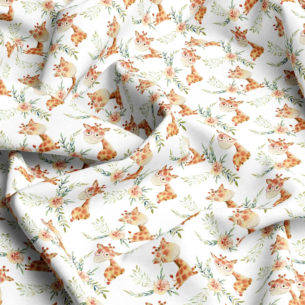 Watercolor Giraffe Pattern – Custom Print Fabrics