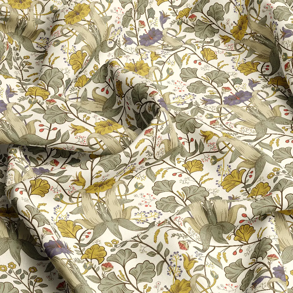 Vintage Vector Floral Damask – Custom Print Fabrics