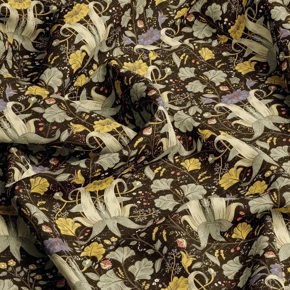 Victorian Vector Floral Bouquet – Custom Print Fabrics