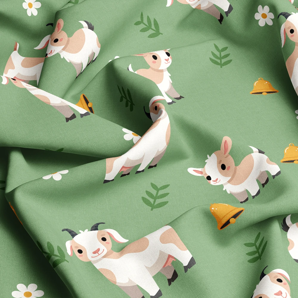 Goat Farm Animal Pattern – Custom Print Fabrics
