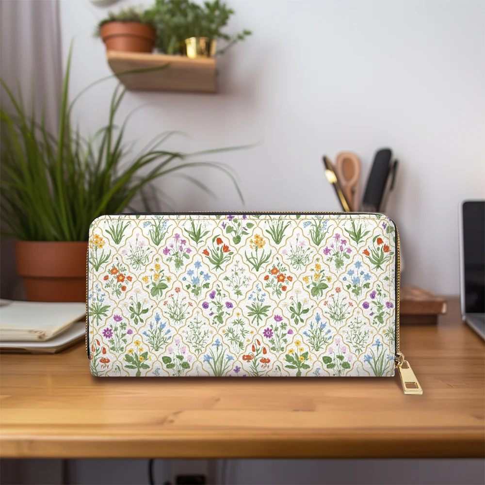 Zipper Long Clutch Wallet – Millefleurs Colorful Floral Pattern