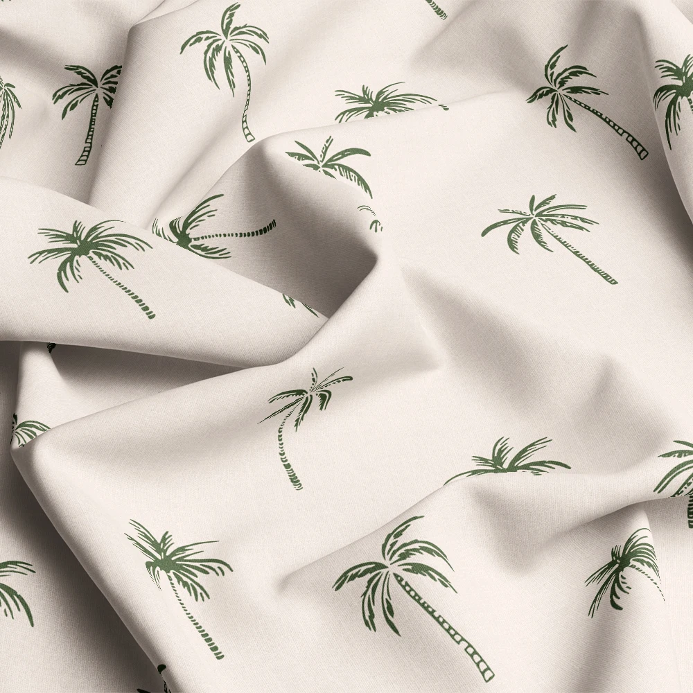 Vintage Hand Drawn Liberty Floral Palm Pattern – Custom Print Fabrics